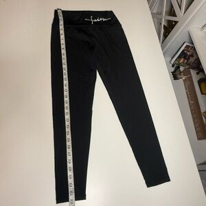 Faith Black Leggings with Logo